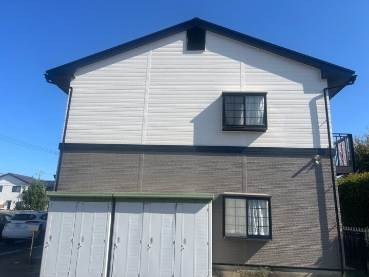 【白山市松任】集合住宅の外壁塗装施工事例|ひび割れ・色あせを改善し資産価値を維持