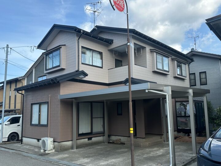 【施工事例】金沢市の築26年住宅|凍害で劣化した外壁を塗装で保護