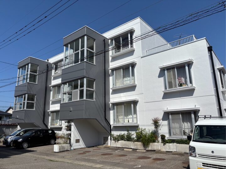 【金沢市】築25年集合住宅外壁塗装｜劣化した外壁とコーキングを徹底補修し資産価値アップ！