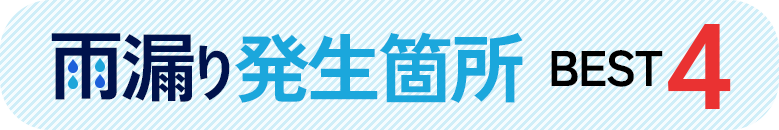 雨漏り発生個所 BEST4